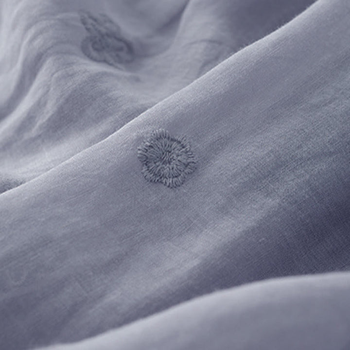 Buddha Stones Damenrock mit A-Linien-Schnitt, hohem Bund, hohem Bund, besticktem Lochmuster, Kordelzug und Taschen - image 4