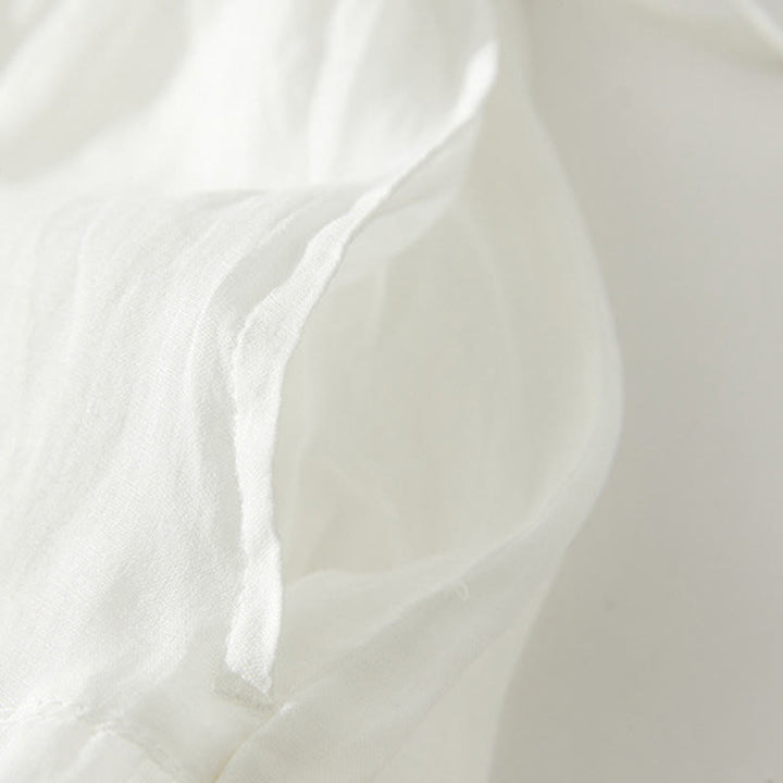 Buddha Stones Damenrock mit A-Linien-Schnitt, hohem Bund, hohem Bund, besticktem Lochmuster, Kordelzug und Taschen - image 12