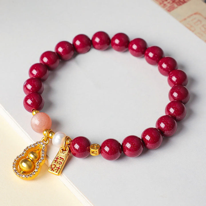Buddha Stones Zinnober-Segnungsarmband zieht Glück an - image 3