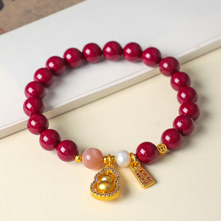 Buddha Stones Zinnober-Segnungsarmband zieht Glück an - image 2