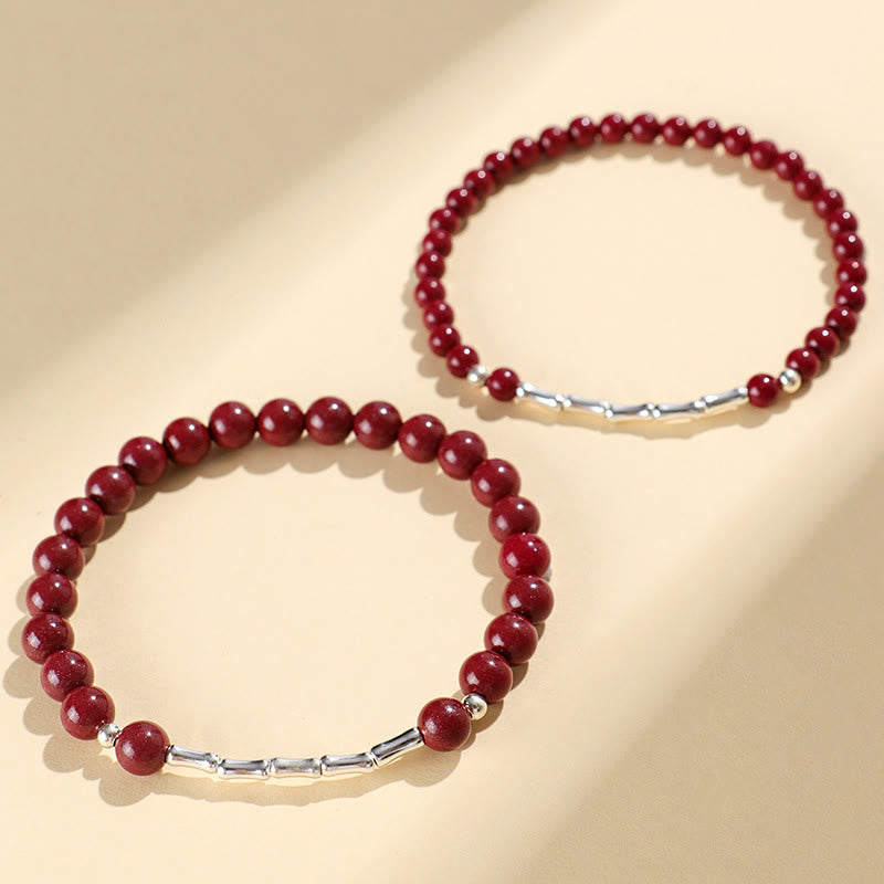 Buddha Stones Armband aus 925er Sterlingsilber mit Zinnoberrot-Motiv – für ruhige Konzentration - image 12
