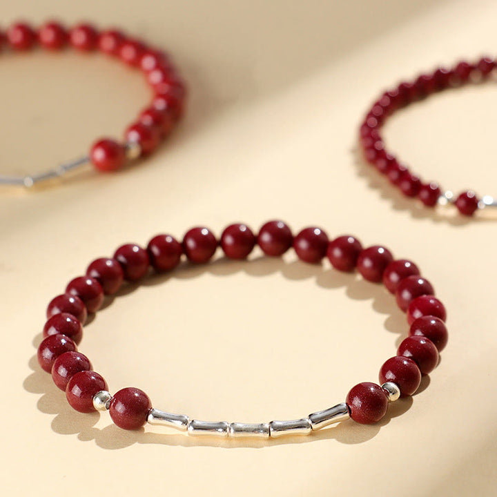 Buddha Stones Armband aus 925er Sterlingsilber mit Zinnoberrot-Motiv – für ruhige Konzentration - image 13