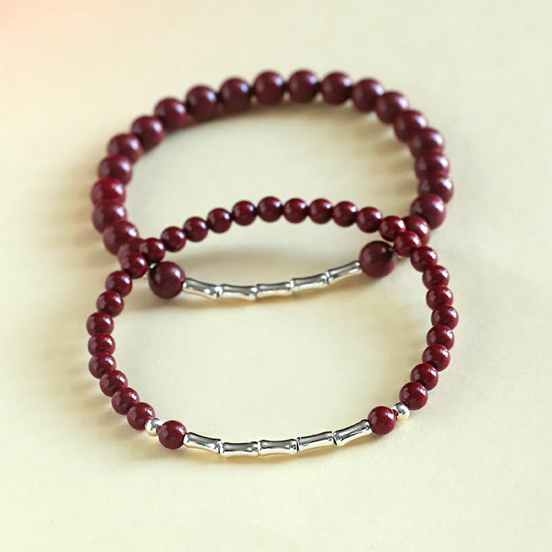 Buddha Stones Armband aus 925er Sterlingsilber mit Zinnoberrot-Motiv – für ruhige Konzentration - image 10