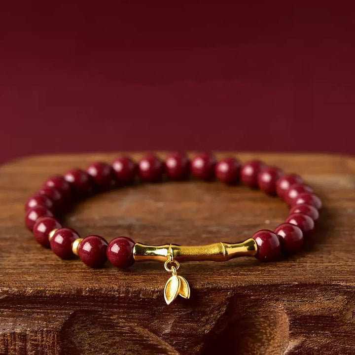 Buddha Stones, Bambus, Zinnober, 925er Sterlingsilber, Konzentrationsarmband - Zinnober (Handgelenkumfang: 14-15 cm) - image 9