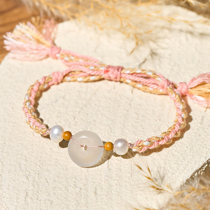 Buddha Stones Chalcedon-Friedensschnalle Positives Armband - image 3