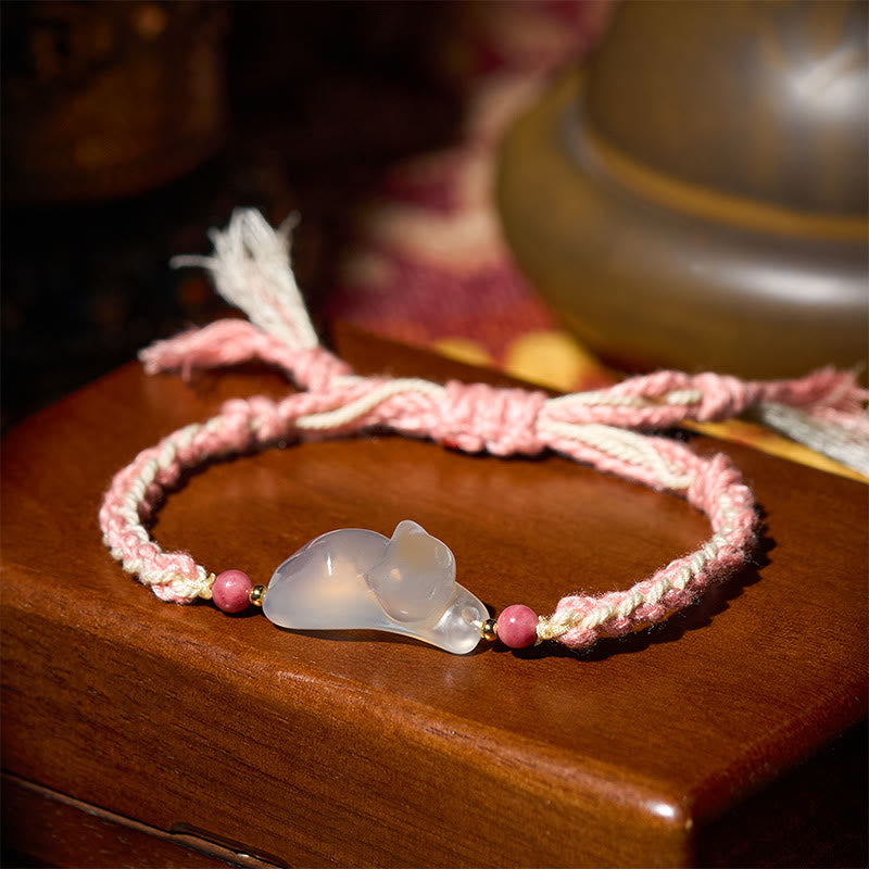 Buddha Stones Chalcedon-Katzen-Armband für positive Harmonie - image 4