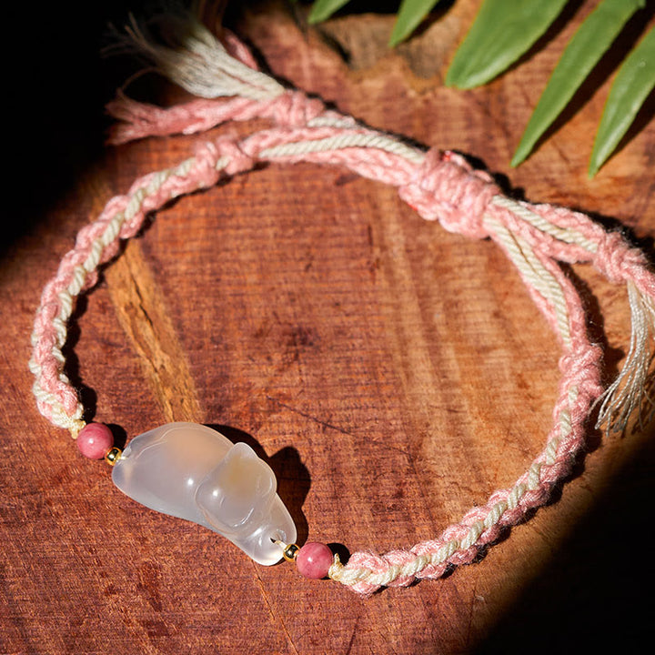 Buddha Stones Chalcedon-Katzen-Armband für positive Harmonie - image 3