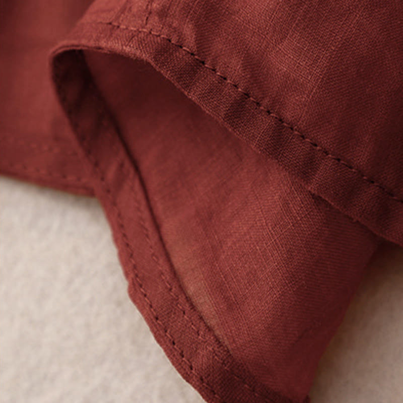 Buddha Stones Sommerlicher, schlichter Kimono für Damen mit langen Ärmeln, Schnürung und offener Vorderseite - image 5