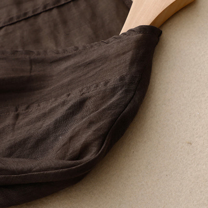 Buddha Stones Sommerlicher, schlichter Kimono für Damen mit langen Ärmeln, Schnürung und offener Vorderseite - image 14