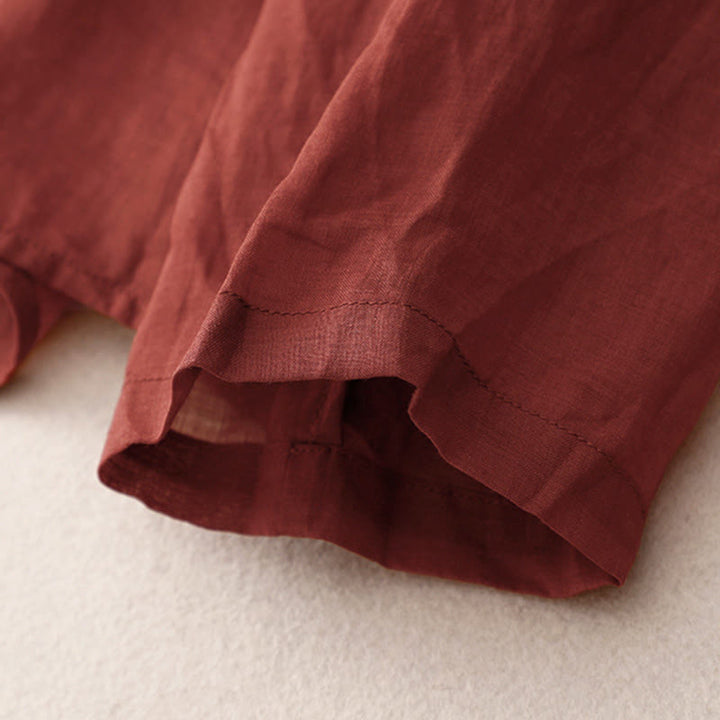 Buddha Stones Sommerlicher, schlichter Kimono für Damen mit langen Ärmeln, Schnürung und offener Vorderseite - image 4