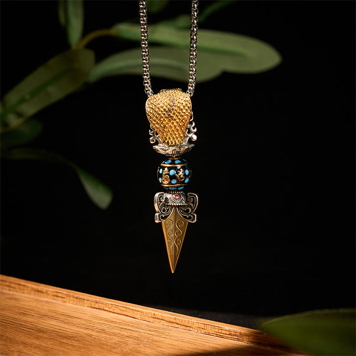 Buddha Stones, tibetischer Om Mani Padme Hum Buddha Reichtum Rotation Halskette Vajra Anhänger - image 2