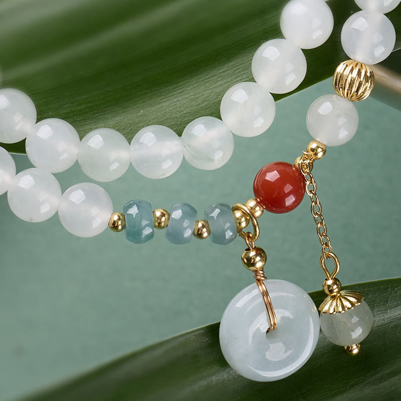 Buddha Stones Jade-Friedensschnalle, Glücks- und Fülle-Doppelwickelarmband - image 4