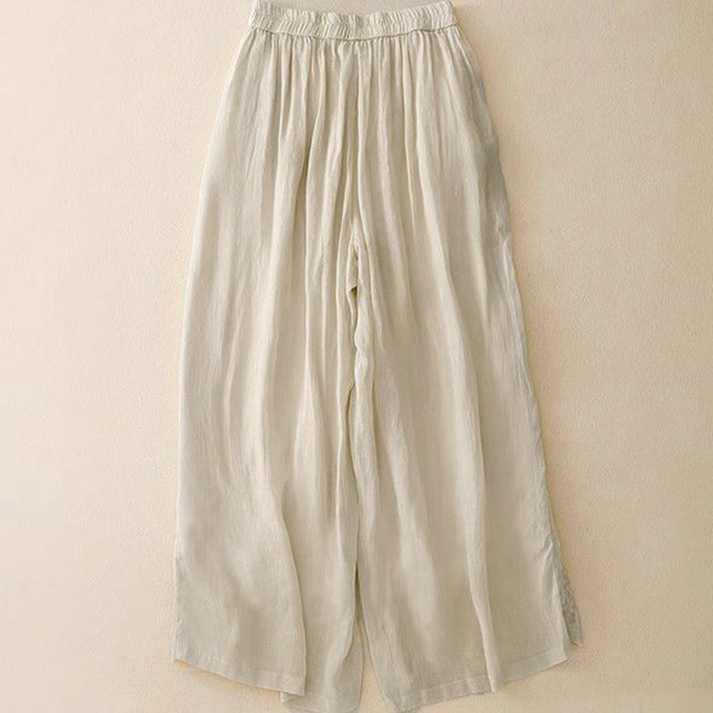 Damenhose mit weitem Bein, Länge 7-8, Taschen und Buddha Stones -Seitenstickerei - image 6