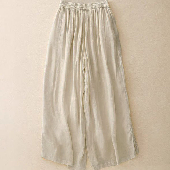Damenhose mit weitem Bein, Länge 7-8, Taschen und Buddha Stones -Seitenstickerei - image 6