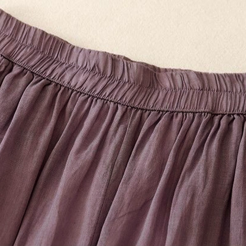 Damenhose mit weitem Bein, Länge 7-8, Taschen und Buddha Stones -Seitenstickerei - image 1
