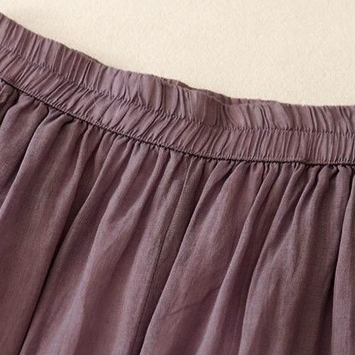 Damenhose mit weitem Bein, Länge 7-8, Taschen und Buddha Stones -Seitenstickerei - image 1