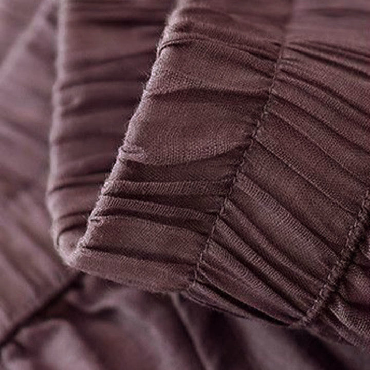 Damenhose mit weitem Bein, Länge 7-8, Taschen und Buddha Stones -Seitenstickerei - image 3