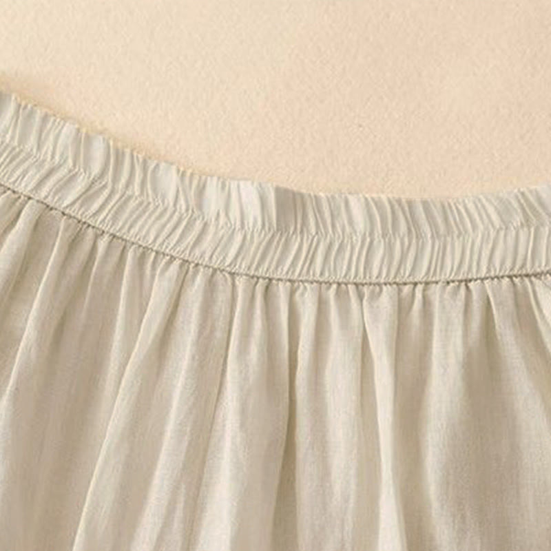 Damenhose mit weitem Bein, Länge 7-8, Taschen und Buddha Stones -Seitenstickerei - image 8