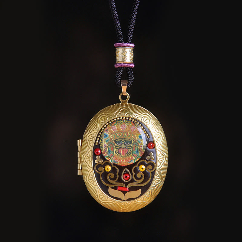 Buddha Stones Kupfer Kwan Yin Avalokitesvara Zakiram Reichtum Anhänger Halskette - Zakiram-Seil (Halskettenlänge: 72 cm) - image 27