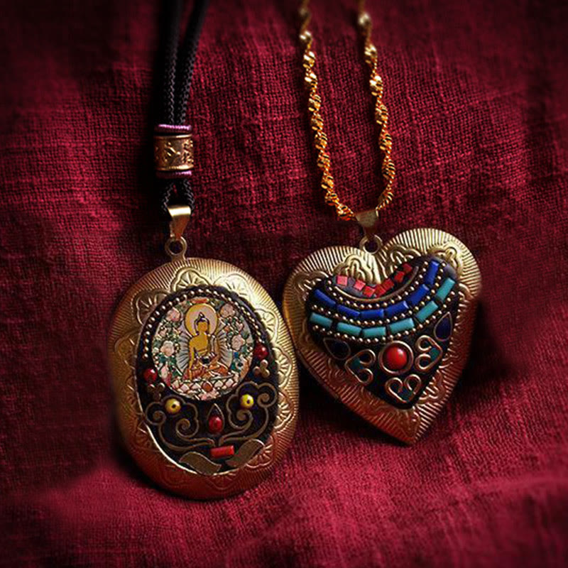 Buddha Stones Kupfer Kwan Yin Avalokitesvara Zakiram Reichtum Anhänger Halskette - image 31