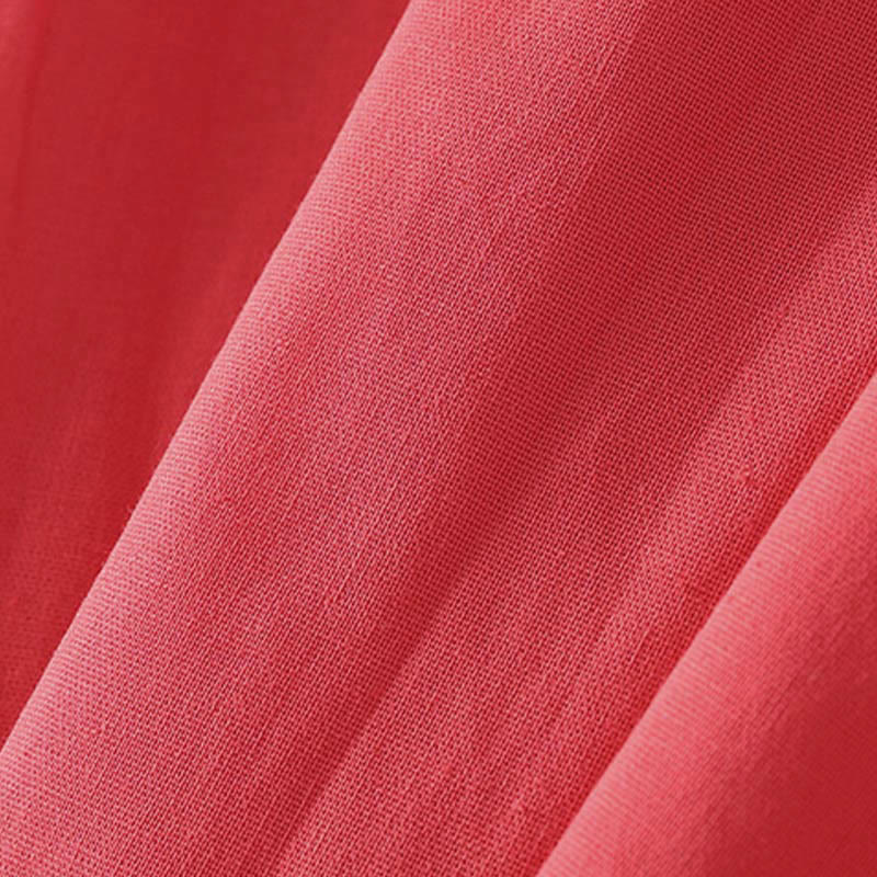 Buddha Stones Sommerliches, schlichtes Damen-Baumwollhemd mit Stehkragen, kurzen Ärmeln und Knopfleiste, mit Tasche und Tasche. - image 12