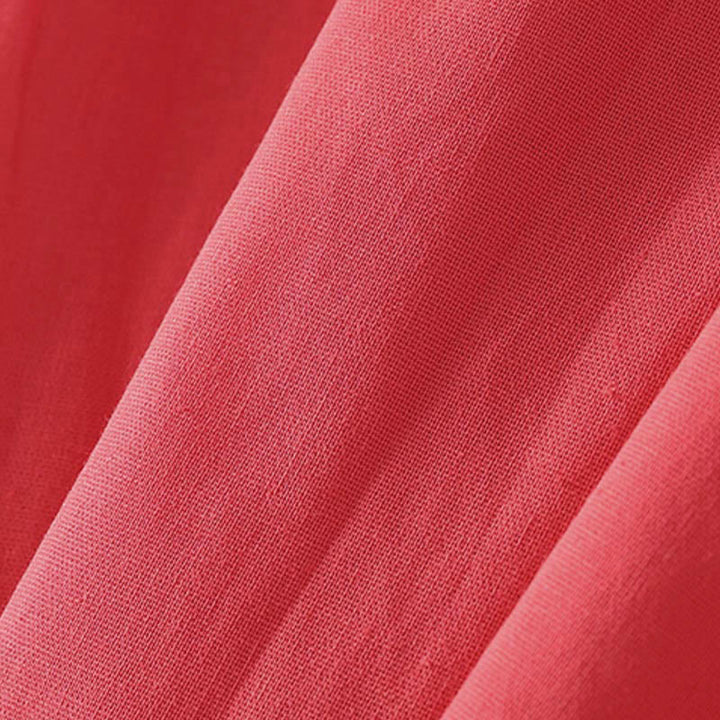 Buddha Stones Sommerliches, schlichtes Damen-Baumwollhemd mit Stehkragen, kurzen Ärmeln und Knopfleiste, mit Tasche und Tasche. - image 12