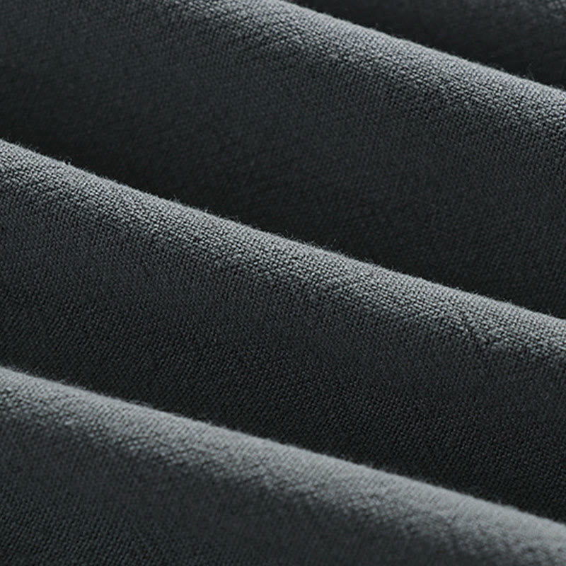 Buddha Stones Sommerliche Herrenhose aus Baumwoll-Leinen-Mischgewebe mit Kordelzug, elastischem Bund, Froschknopfverschluss und Knöchellänge, mit Taschen - image 9