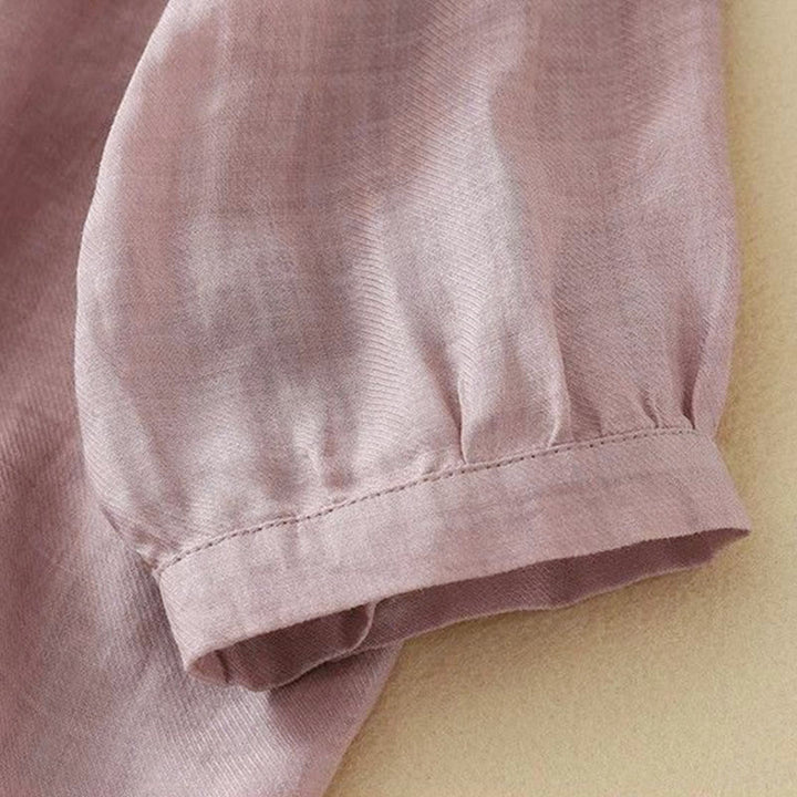 Buddha Stones Schlichtes Damen-T-Shirt mit Rundhalsausschnitt, Knopfleiste und Dreiviertelärmeln - image 14