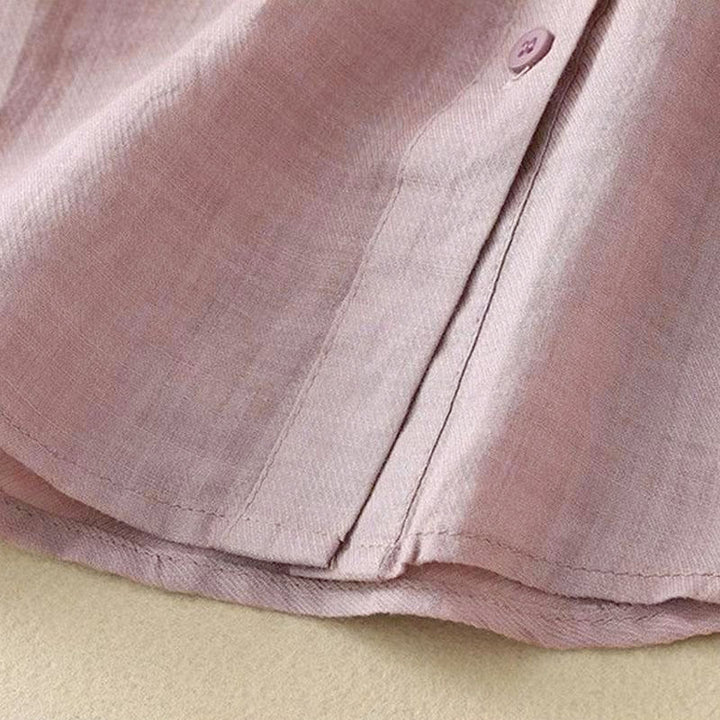 Buddha Stones Schlichtes Damen-T-Shirt mit Rundhalsausschnitt, Knopfleiste und Dreiviertelärmeln - image 13