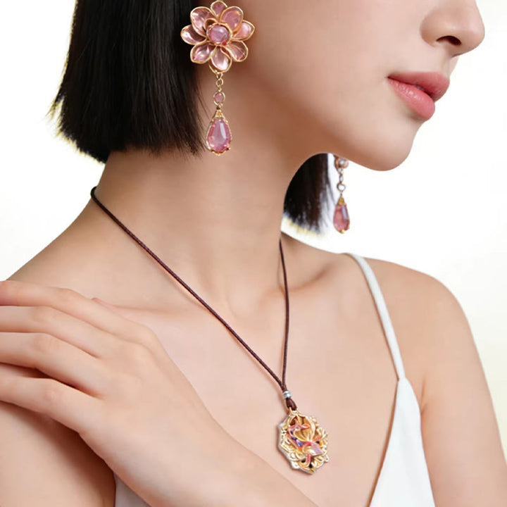 Buddha Stones Halskettenanhänger aus 999er Sterlingsilber mit farbenfrohem Koi-Fischmotiv – ein Glücksbringer - image 11