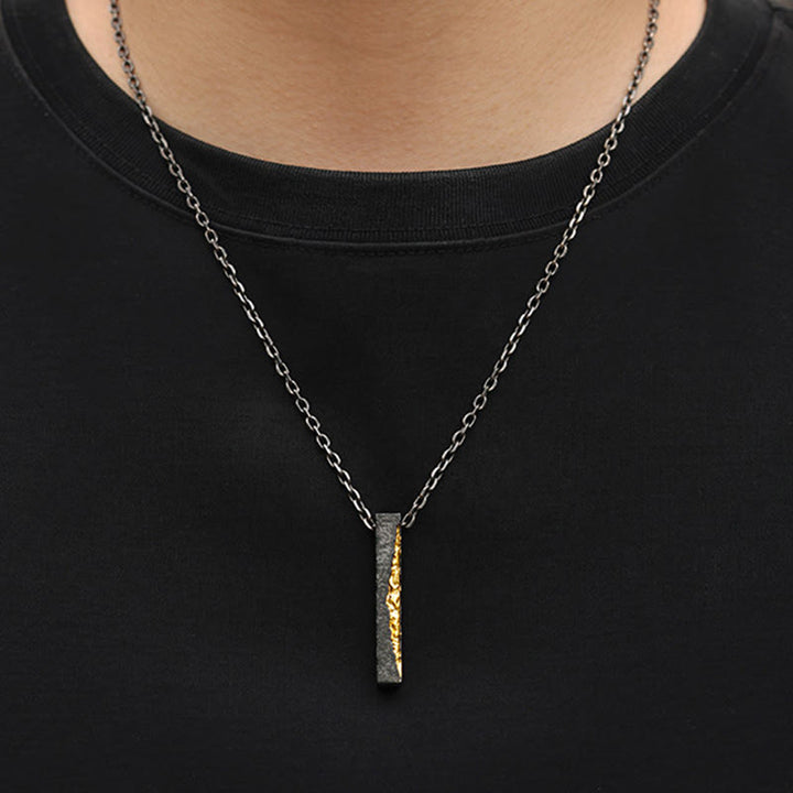 Buddha Stones Halskette mit Anhänger aus 999er Sterlingsilber und 999er Gold mit der Aufschrift „Om Mani Padme Hum“ (Weisheit). - image 4