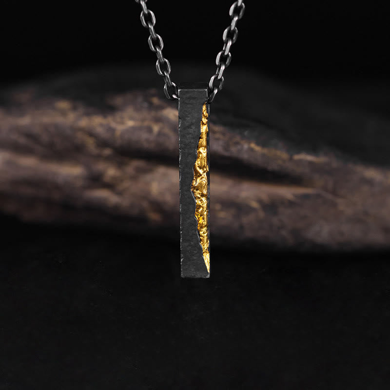 Buddha Stones Halskette mit Anhänger aus 999er Sterlingsilber und 999er Gold mit der Aufschrift „Om Mani Padme Hum“ (Weisheit). - image 3