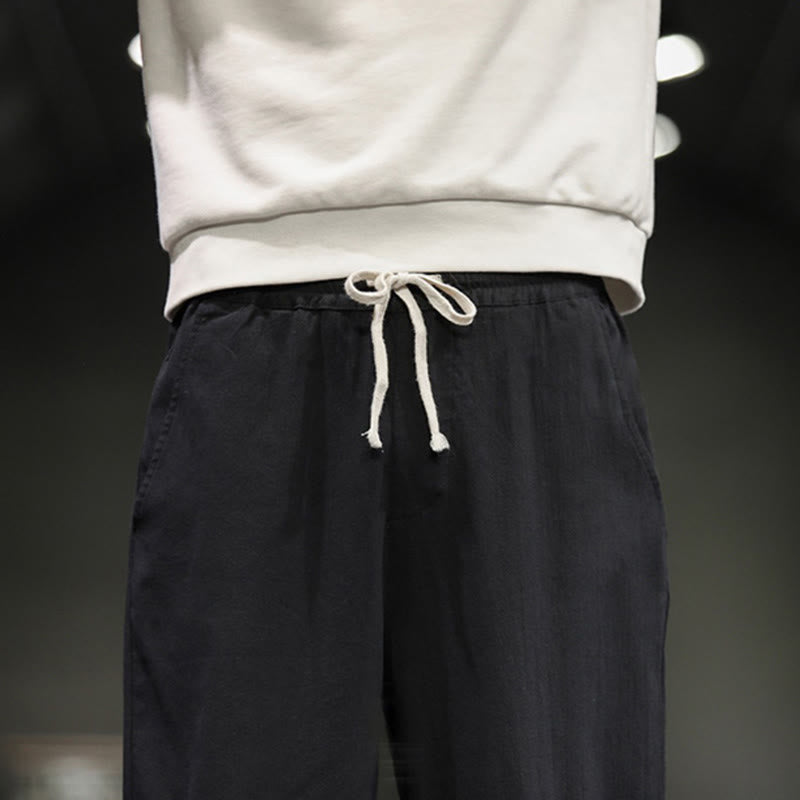 Buddha Stones Herren-Baumwollhose mit Kordelzug, elastischem Bund, Froschknopfverschluss, Knöchellänge und Taschen - image 23