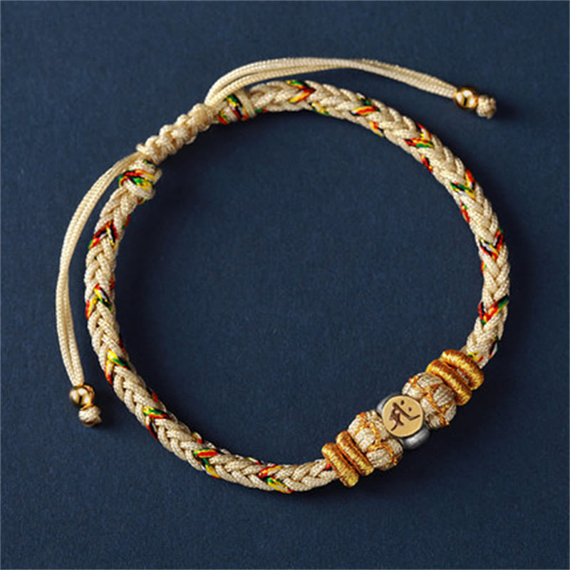 Buddha Stones Chinesisches Sternzeichen Natal Buddha Silber Glück geflochtenes Armband - Pferd (Armbandgröße 18-28 cm) - image 16