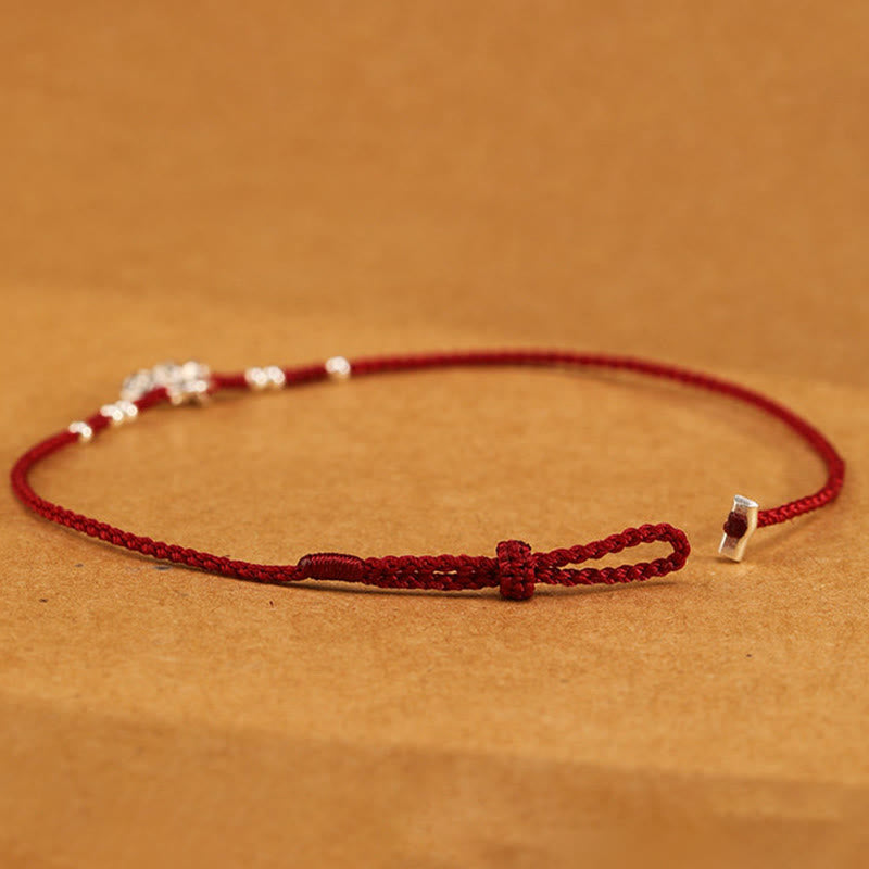 Buddha Stones Handgefertigtes Armband/Fußkettchen aus 925er Sterlingsilber mit Kupfermünzen-Design – Schutz und Stärke, ultradünn - image 6