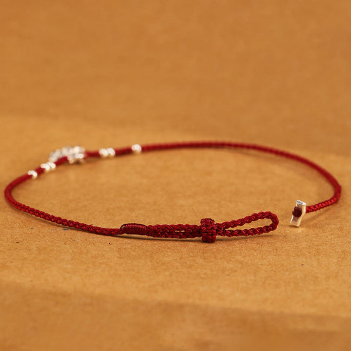 Buddha Stones Handgefertigtes Armband/Fußkettchen aus 925er Sterlingsilber mit Kupfermünzen-Design – Schutz und Stärke, ultradünn - image 6