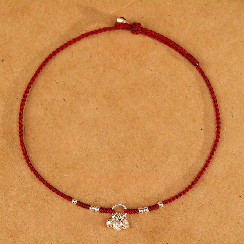 Buddha Stones Handgefertigtes Armband/Fußkettchen aus 925er Sterlingsilber mit Kupfermünzen-Design – Schutz und Stärke, ultradünn - image 5