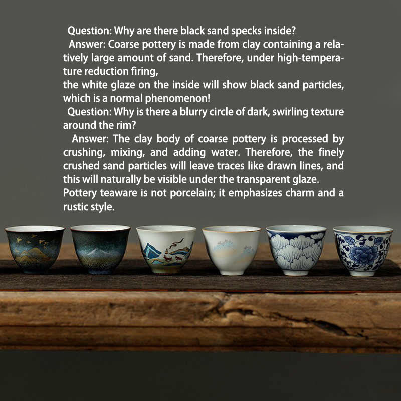 Buddha Stones Kleine handbemalte Keramik-Teetasse mit goldenem Kranichmotiv, Kung-Fu-Teetasse, 40 ml - image 11