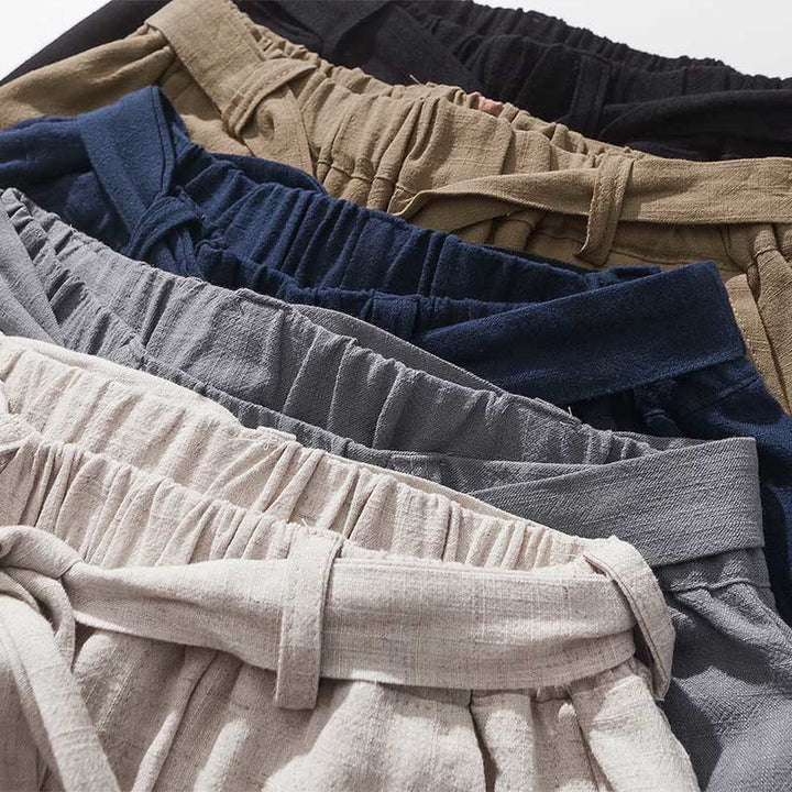 Buddha Stones Herren-Polyesterhose mit Kordelzug, elastischem Bund, Knöchellänge und Taschen - image 8