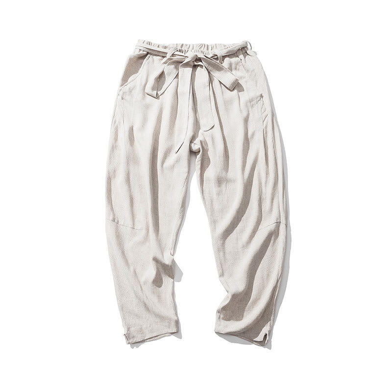 Buddha Stones Herren-Polyesterhose mit Kordelzug, elastischem Bund, Knöchellänge und Taschen - image 2