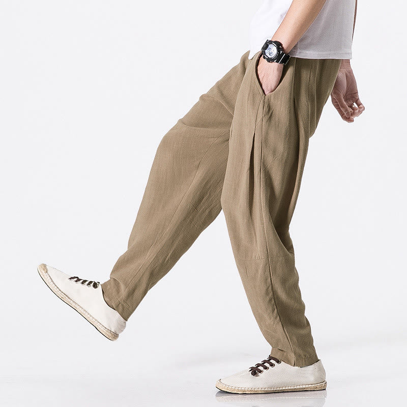 Buddha Stones Herren-Polyesterhose mit Kordelzug, elastischem Bund, Knöchellänge und Taschen - BurlyWood - US/UK/AU46, EU56 (5XL) - image 6