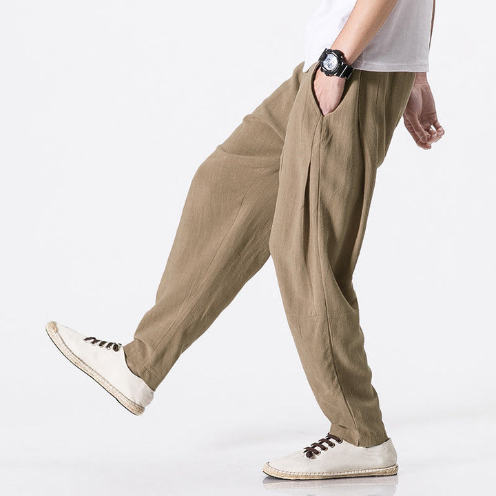 Buddha Stones Herren-Polyesterhose mit Kordelzug, elastischem Bund, Knöchellänge und Taschen - BurlyWood - US/UK/AU46, EU56 (5XL) - image 6