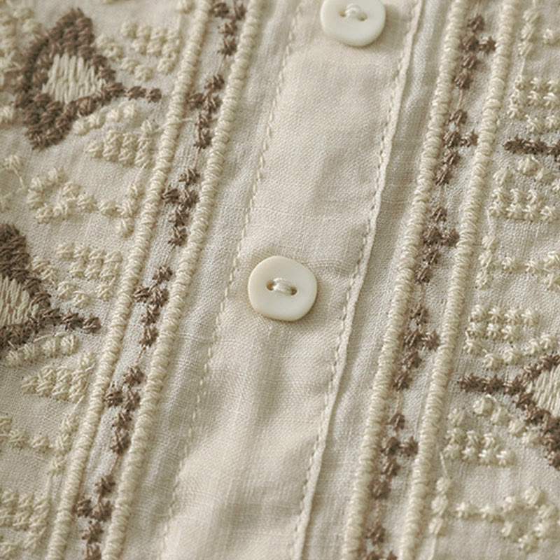 Buddha Stones Sommerliches Damen-Polyesterhemd mit Blumenmuster, Rundhalsausschnitt und kurzen Ärmeln, aus Polyester - image 18