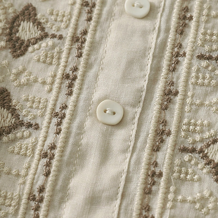 Buddha Stones Sommerliches Damen-Polyesterhemd mit Blumenmuster, Rundhalsausschnitt und kurzen Ärmeln, aus Polyester - image 18