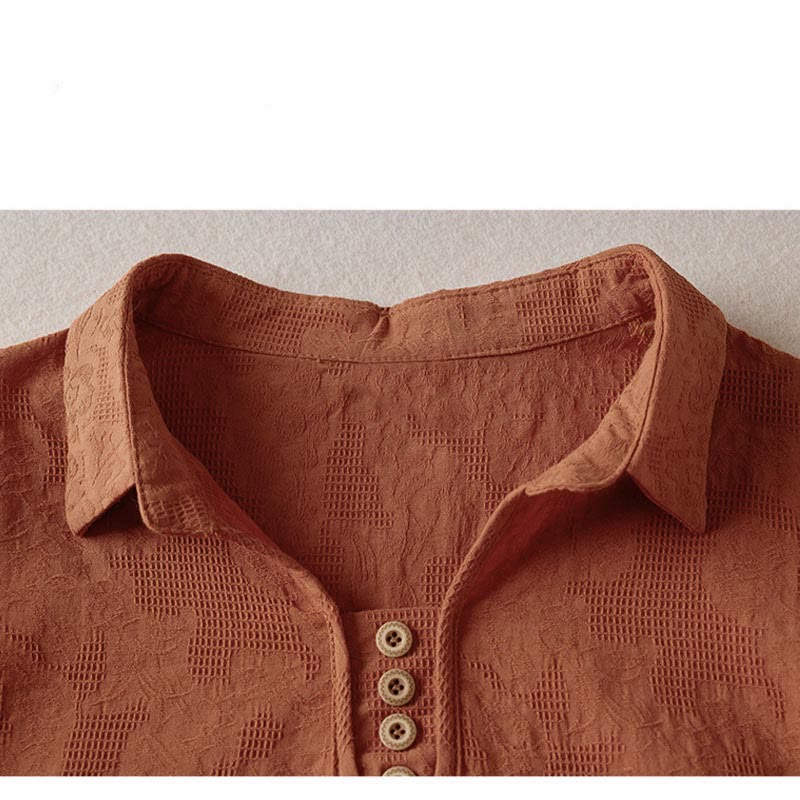 Lässiges Damen-T-Shirt mit Buddha Stones, floralem Muster und kurzen Ärmeln - image 22