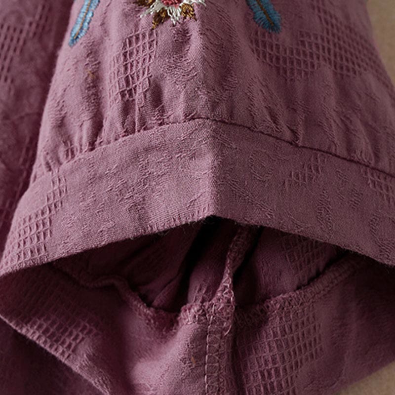 Lässiges Damen-T-Shirt mit Buddha Stones, floralem Muster und kurzen Ärmeln - image 3