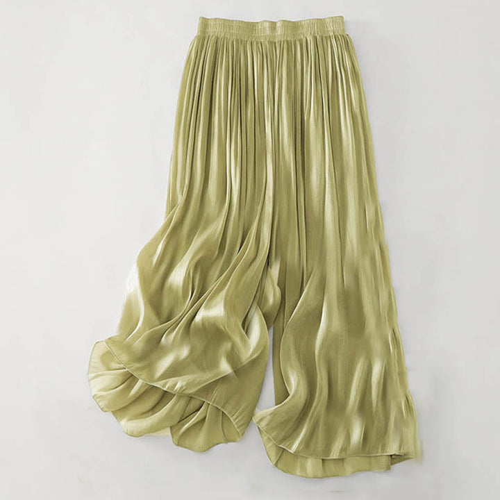 Buddha Stones Sommerliche, schlichte Damen-Polyesterhose - Gelbgrün - US8-10, UK/AU12-14, EU40-42 (2XL) - image 0