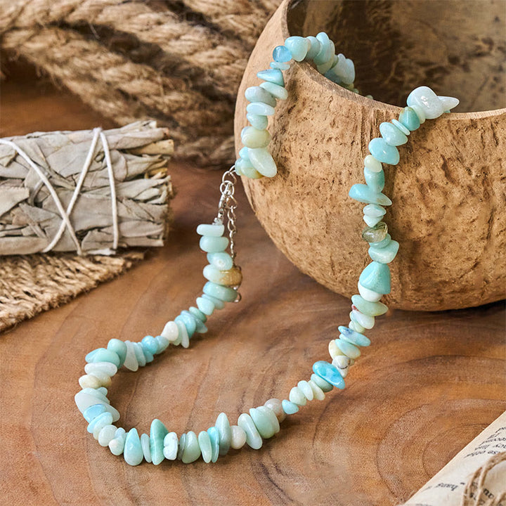 Halskette mit Buddha Stonesn, natürlichem Kristallstein, Glücksbringer - image 3