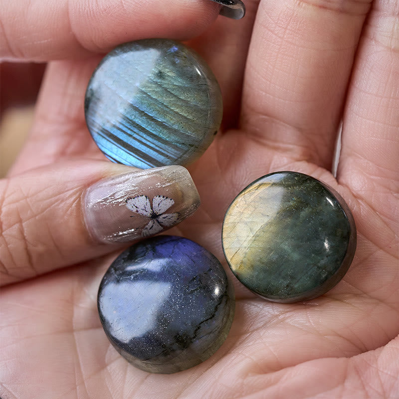 Buddha Stones Natürliche runde Labradorit-Heilungsfigur Dekoration - image 9