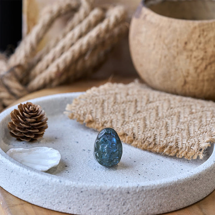 Buddha Stones Ganesh Elefantenfigur aus natürlichem Labradorit, Heil- und Schutzstatue, Heimdekoration - image 5